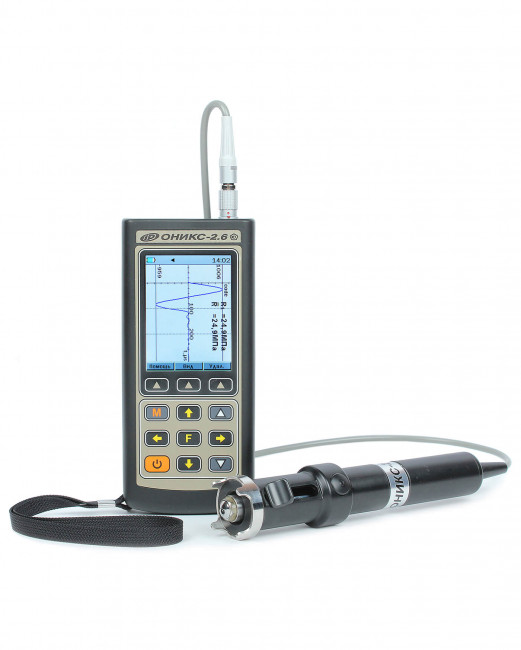 Измеритель прочности бетона ОНИКС-2.6ЛБ версия 1 со встроенным пирометром Измеритель прочности бетона ОНИКС-2.6ЛБ версия 1 со встроенным пирометром