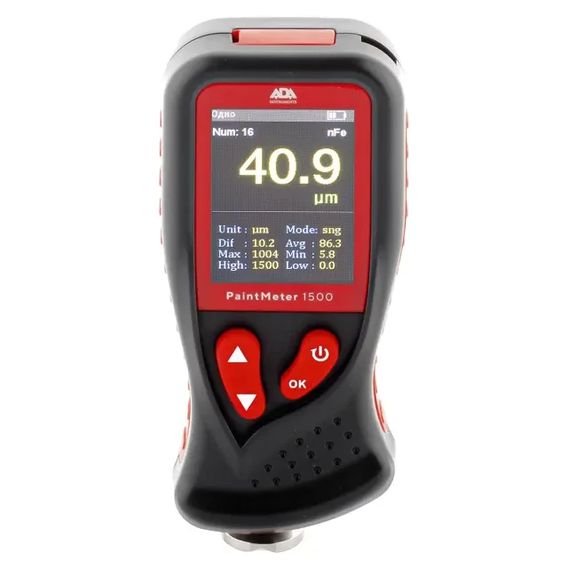 Толщиномер лакокрасочного покрытия ADA PaintMeter 1500 Толщиномер лакокрасочного покрытия ADA PaintMeter 1500