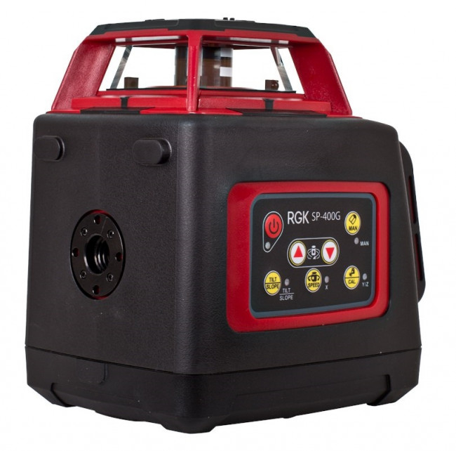 Комплект: ротационный нивелир RGK SP-400G + штатив RGK SH-170, рейка RGK LR-2 Комплект: ротационный нивелир RGK SP-400G + штатив RGK SH-170, рейка RGK LR-2
