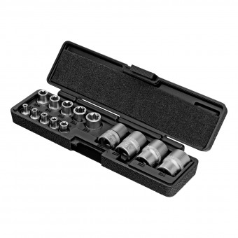 Набор головок Torx 1/4, 3/8, 1/2, 14 предметов Stels Набор головок Torx 1/4, 3/8, 1/2, 14 предметов Stels