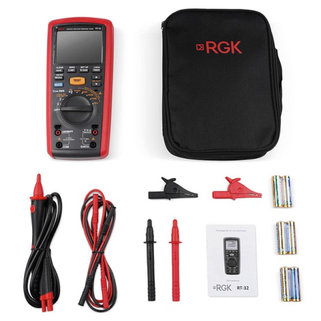 Цифровой мегаомметр RGK RT-32 с поверкой Цифровой мегаомметр RGK RT-32 с поверкой