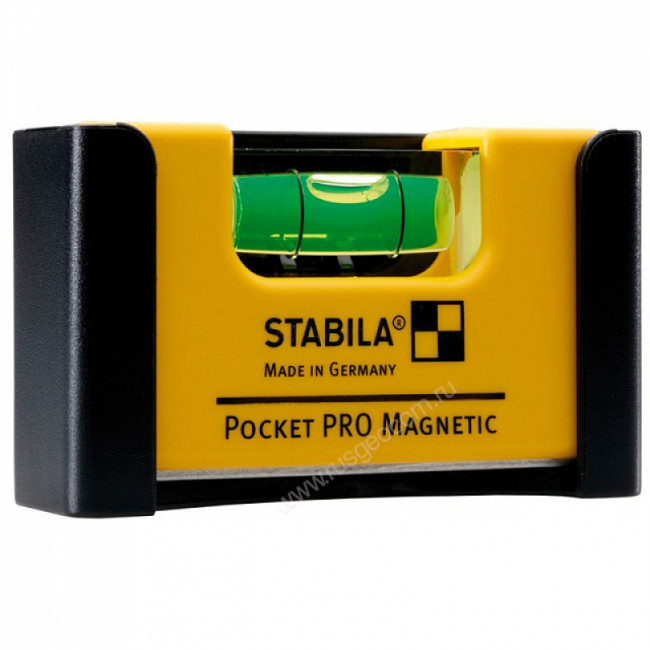 Строительный уровень Stabila Pocket Pro Magnetic с чехлом на пояс на блистере Строительный уровень Stabila Pocket Pro Magnetic с чехлом на пояс на блистере