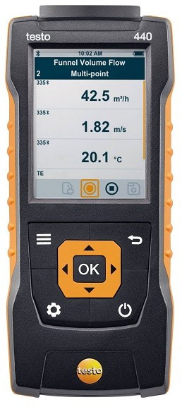Комплект Testo 440 с зондом с обогреваемой струной и кейсом Комплект Testo 440 с зондом с обогреваемой струной и кейсом