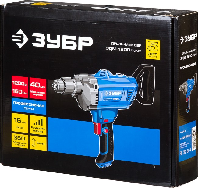 Дрель-миксер ЗДМ-1200 РММ2 ЗУБР Дрель-миксер ЗДМ-1200 РММ2 ЗУБР