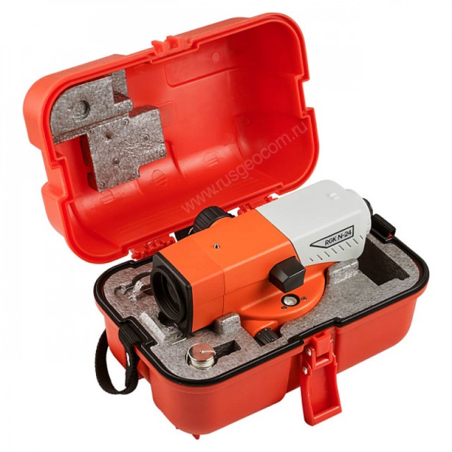 Комплект оптический нивелир RGK N-24  + штатив S6-N + рейка AMO S3