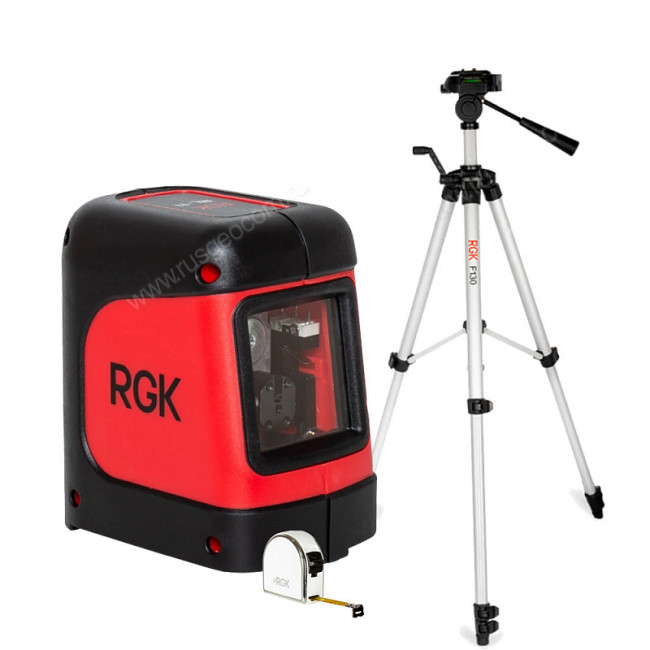 Комплект: лазерный уровень RGK ML-11 + штатив RGK F130, рулетка RGK RM3 Комплект: лазерный уровень RGK ML-11 + штатив RGK F130, рулетка RGK RM3