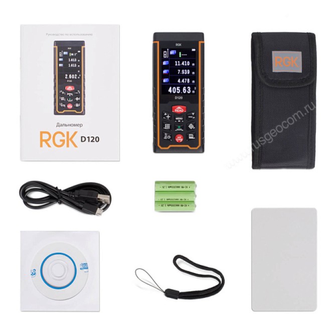 Лазерный дальномер с видоискателем RGK D120 (с поверкой) Лазерный дальномер с видоискателем RGK D120 (с поверкой)