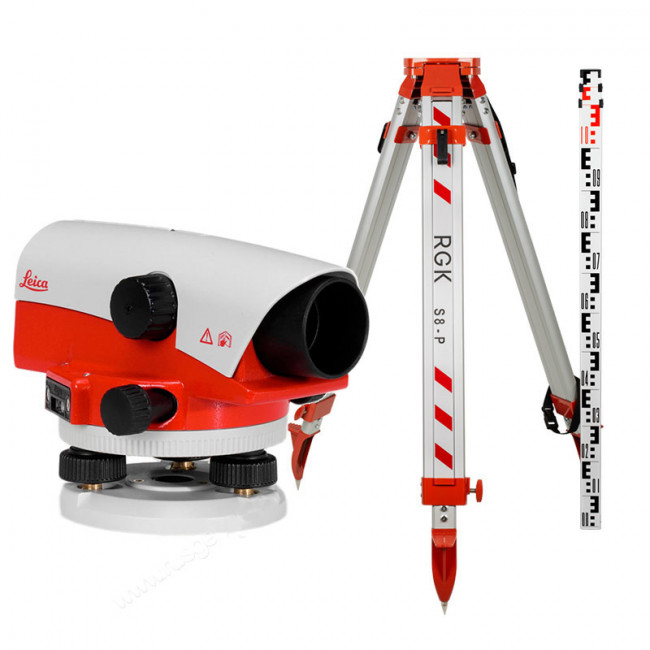 Комплект оптический нивелир Leica NA 724 штатив рейка - 3 в 1 с поверкой Комплект оптический нивелир Leica NA 724 штатив рейка - 3 в 1 с поверкой