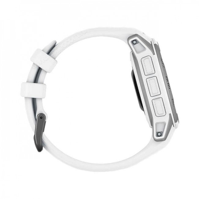 Часы Garmin Instinct 2s Solar Surf белый с серебристым безелем Часы Garmin Instinct 2s Solar Surf белый с серебристым безелем