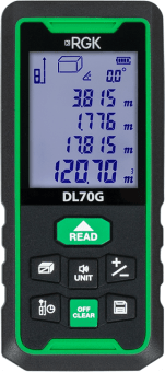 Лазерный дальномер RGK DL70G - зеленый луч Лазерный дальномер RGK DL70G - зеленый луч