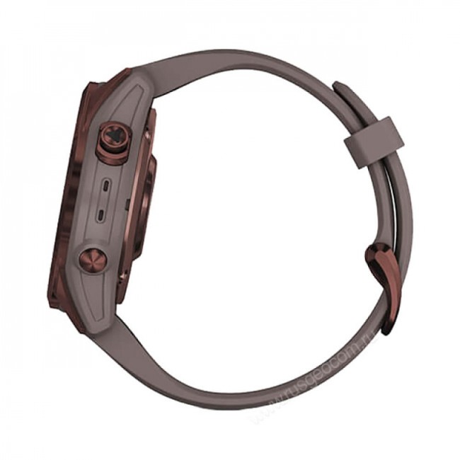 Часы Garmin Fenix 7S Sapphire Solar титановый темно-бронзовый с сланцево-серым силиконовым ремешком Часы Garmin Fenix 7S Sapphire Solar титановый темно-бронзовый с сланцево-серым силиконовым ремешком