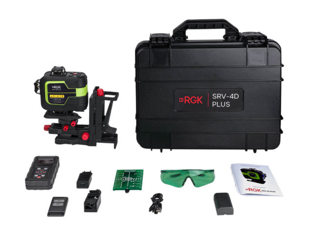 Лазерный построитель с сервоприводом RGK SRV-4D PLUS с функцией установки наклона луча