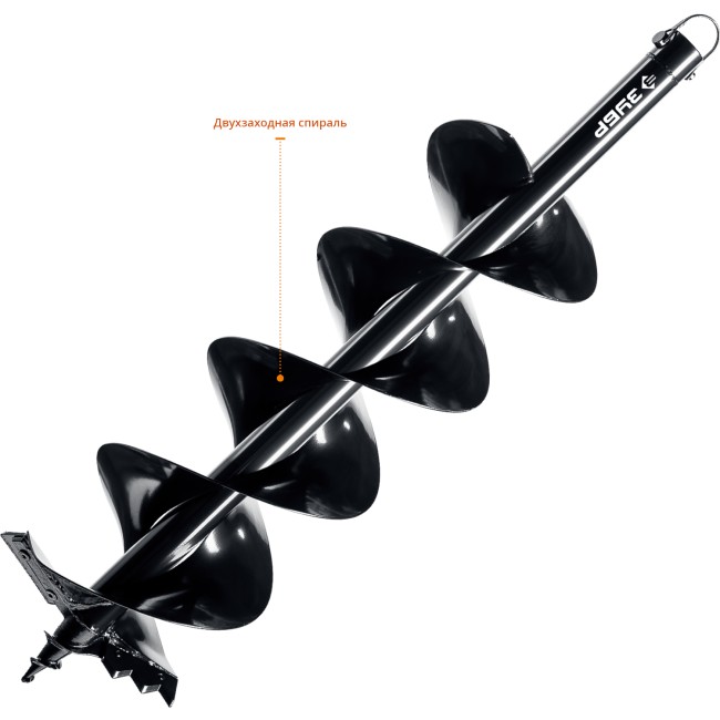 Двухзаходный шнек для мотобуров ЗУБР d 200 мм, мерзлый грунт Двухзаходный шнек для мотобуров ЗУБР d 200 мм, мерзлый грунт