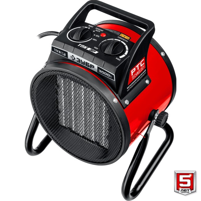 Электрическая тепловая пушка ТПК-3Р ЗУБР 3 кВт Электрическая тепловая пушка ТПК-3Р ЗУБР 3 кВт