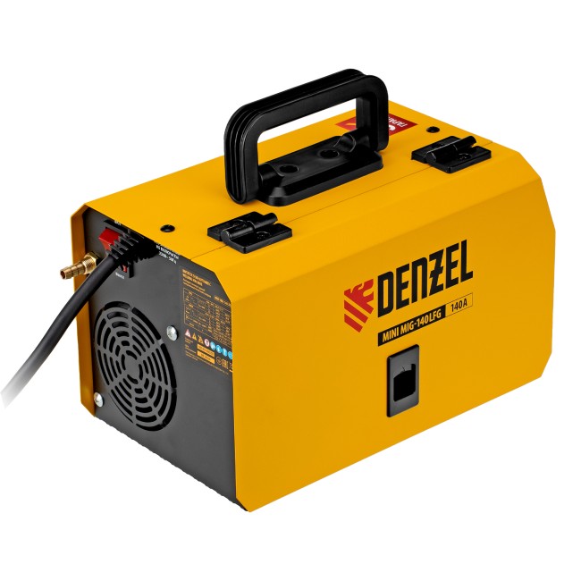 Аппарат инвертор. полуавтомат. сварки Mini MIG-140LFG, 140 А, ПВ 60% Denzel Аппарат инвертор. полуавтомат. сварки Mini MIG-140LFG, 140 А, ПВ 60% Denzel