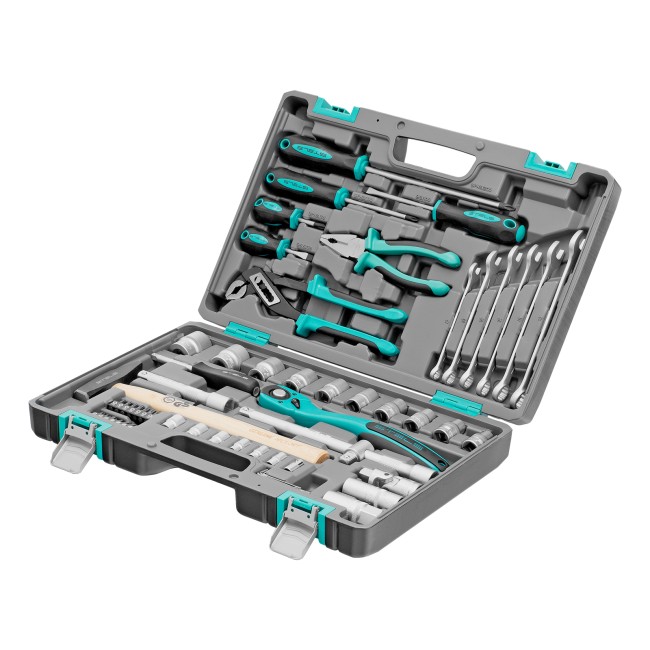 Набор инструментов 1/2", Cr-V 58 предметов Stels Набор инструментов 1/2", Cr-V 58 предметов Stels